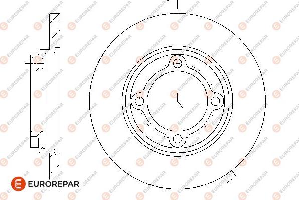 EUROREPAR 1676013580 - Гальмівний диск autocars.com.ua