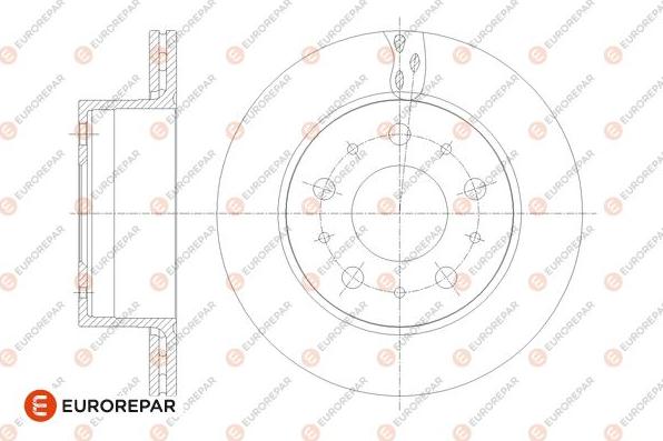 EUROREPAR 1676014480 - Гальмівний диск autocars.com.ua