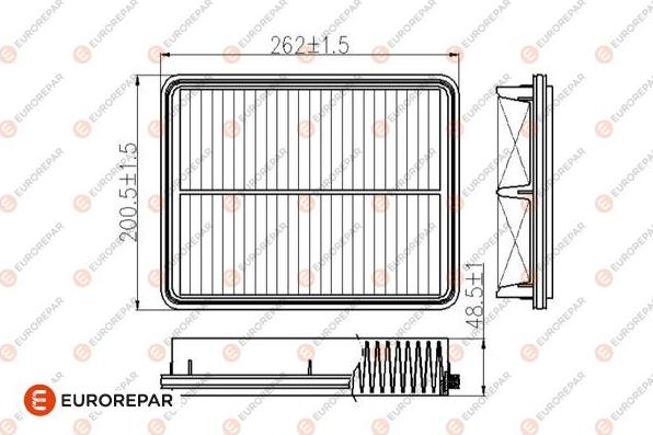 EUROREPAR 1678098480 - Повітряний фільтр autocars.com.ua