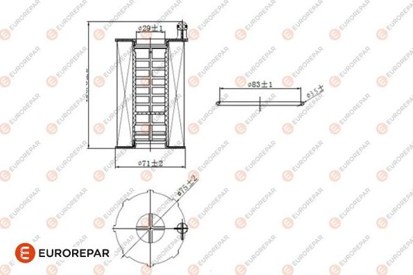 EUROREPAR 1680092980 - Масляний фільтр autocars.com.ua