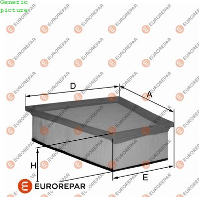 EUROREPAR 1680343080 - Воздушный фильтр avtokuzovplus.com.ua