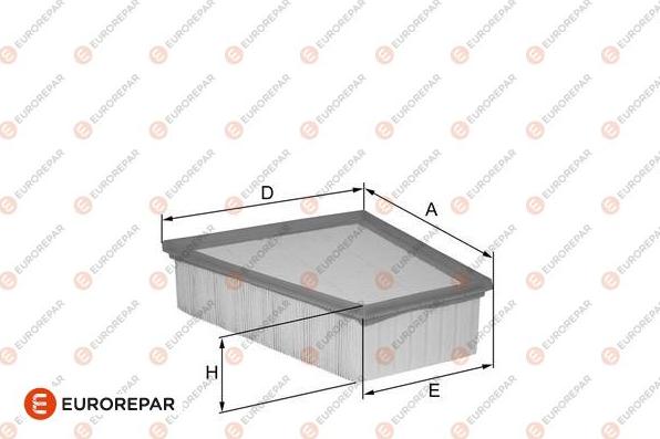 EUROREPAR 1680345280 - Повітряний фільтр autocars.com.ua