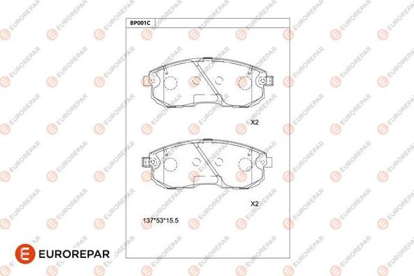 EUROREPAR 1681206780 - Тормозные колодки, дисковые, комплект autodnr.net