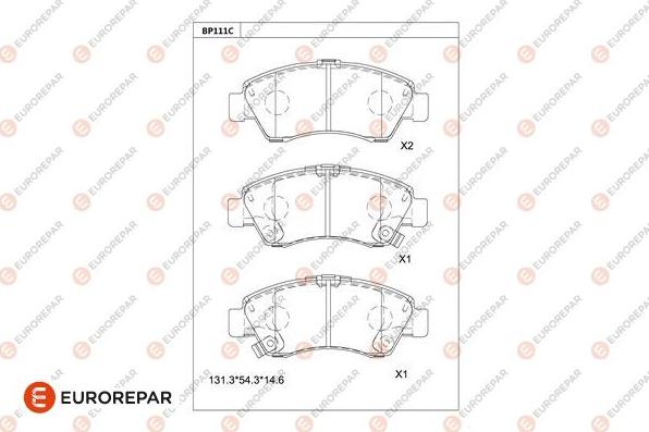 EUROREPAR 1681208780 - Тормозные колодки, дисковые, комплект autodnr.net