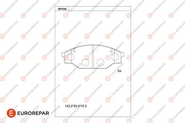 EUROREPAR 1681210880 - Тормозные колодки, дисковые, комплект autodnr.net