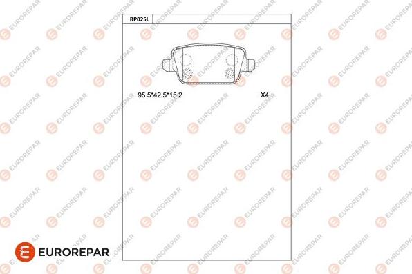 EUROREPAR 1681212980 - Тормозные колодки, дисковые, комплект autodnr.net