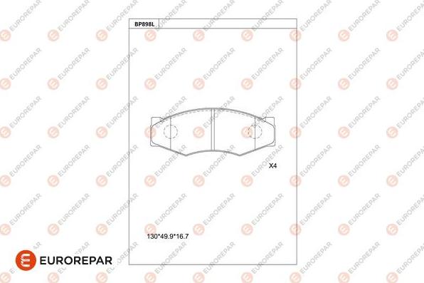 EUROREPAR 1681235080 - Тормозные колодки, дисковые, комплект autodnr.net