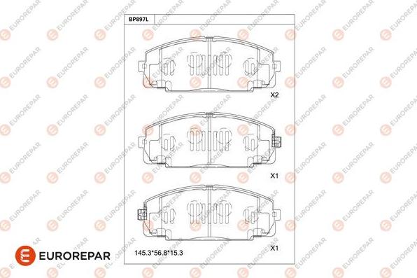 EUROREPAR 1681235880 - Тормозные колодки, дисковые, комплект autodnr.net