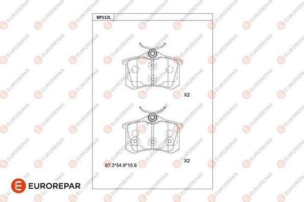 EUROREPAR 1681240680 - Тормозные колодки, дисковые, комплект autodnr.net