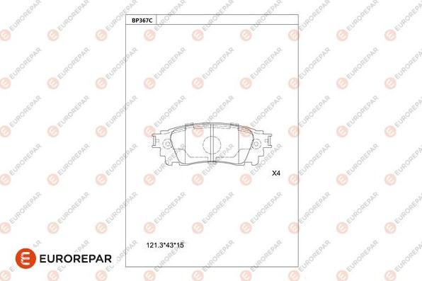 EUROREPAR 1681241880 - Тормозные колодки, дисковые, комплект autodnr.net