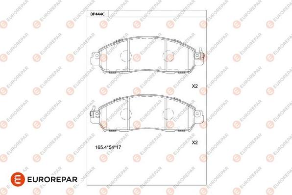 EUROREPAR 1681242880 - Тормозные колодки, дисковые, комплект autodnr.net