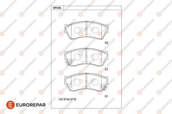 EUROREPAR 1681244980 - Тормозные колодки, дисковые, комплект autodnr.net