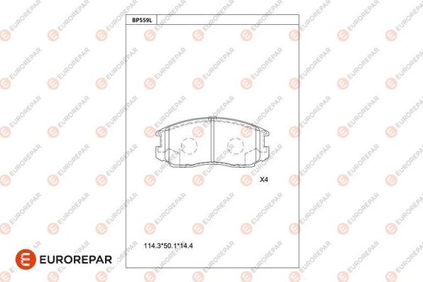 EUROREPAR 1681246080 - Тормозные колодки, дисковые, комплект autodnr.net