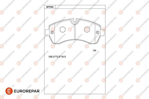 EUROREPAR 1681256680 - Тормозные колодки, дисковые, комплект autodnr.net