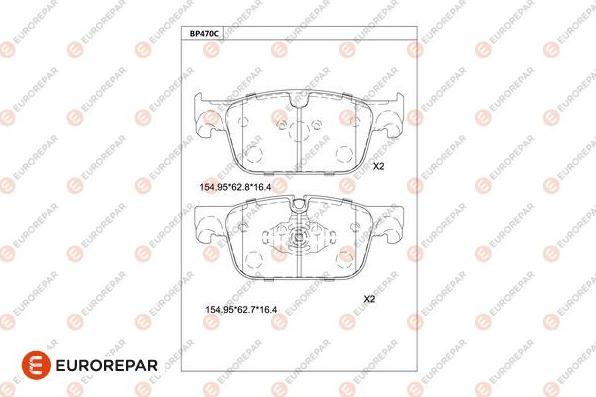 EUROREPAR 1681256780 - Тормозные колодки, дисковые, комплект autodnr.net