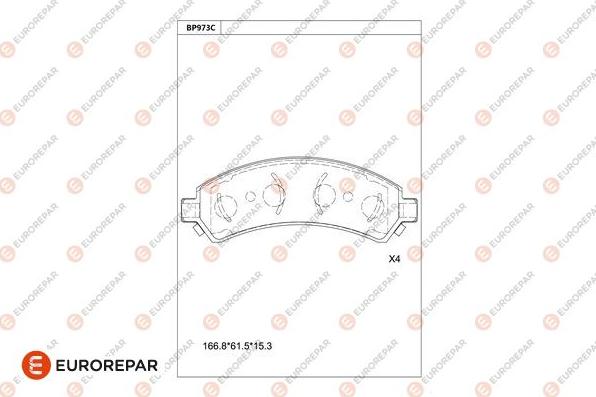 EUROREPAR 1681278080 - Тормозные колодки, дисковые, комплект autodnr.net