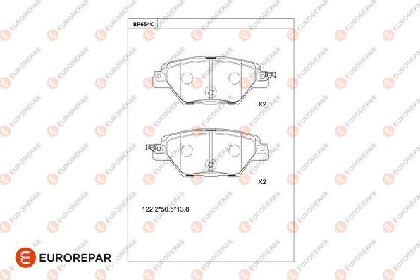 EUROREPAR 1681279680 - Тормозные колодки, дисковые, комплект autodnr.net