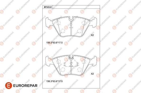 EUROREPAR 1681281480 - Тормозные колодки, дисковые, комплект autodnr.net