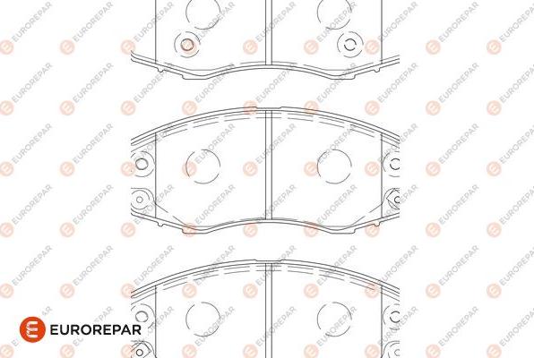EUROREPAR 1681294580 - Гальмівні колодки, дискові гальма autocars.com.ua