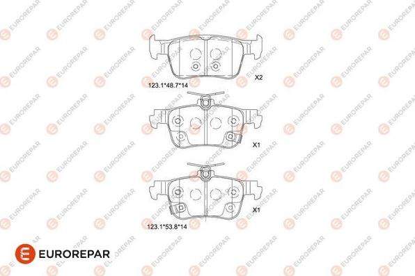EUROREPAR 1681297880 - Гальмівні колодки, дискові гальма autocars.com.ua