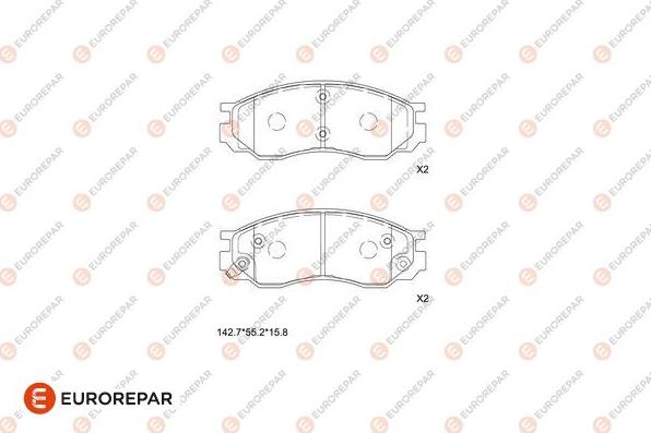 EUROREPAR 1681298180 - Гальмівні колодки, дискові гальма autocars.com.ua