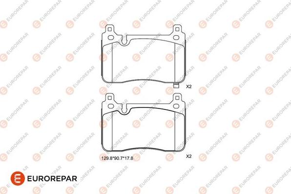 EUROREPAR 1681298780 - Гальмівні колодки, дискові гальма autocars.com.ua