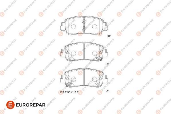 EUROREPAR 1681301480 - Гальмівні колодки, дискові гальма autocars.com.ua