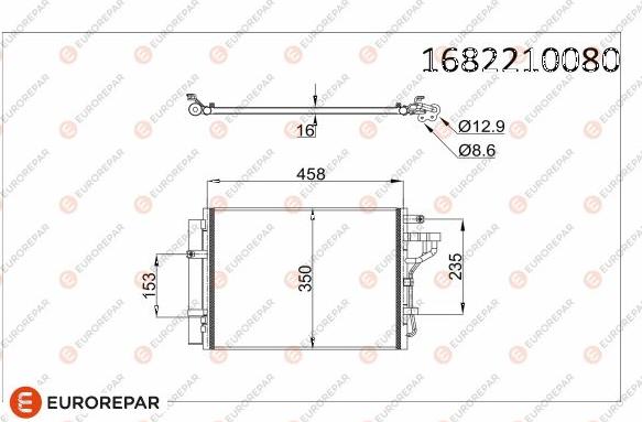 EUROREPAR 1682210080 - Конденсатор, кондиціонер autocars.com.ua