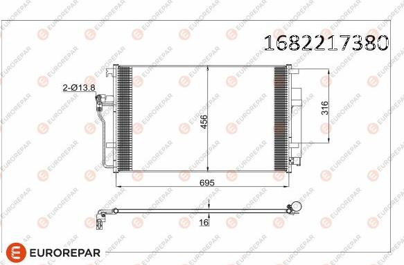 EUROREPAR 1682217380 - Конденсатор кондиционера autodnr.net