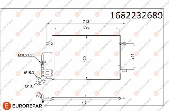 EUROREPAR 1682232680 - Конденсатор кондиционера autodnr.net