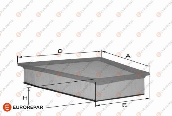 EUROREPAR 1682269580 - Повітряний фільтр autocars.com.ua