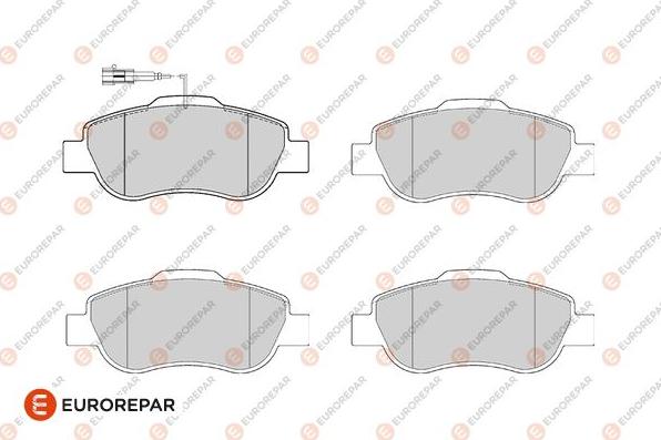 EUROREPAR 1682314980 - Тормозные колодки, дисковые, комплект avtokuzovplus.com.ua