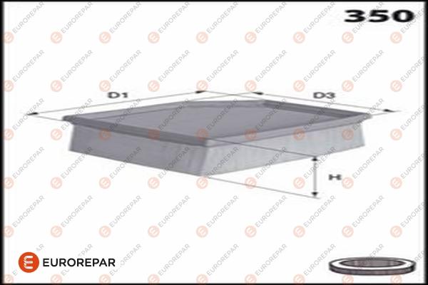 EUROREPAR 1682950580 - Повітряний фільтр autocars.com.ua