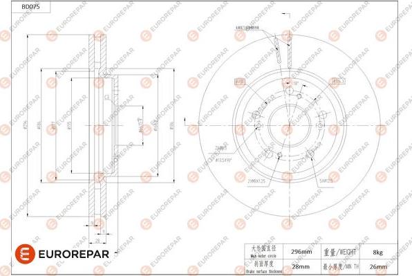 EUROREPAR 1684251780 - Тормозной диск autodnr.net