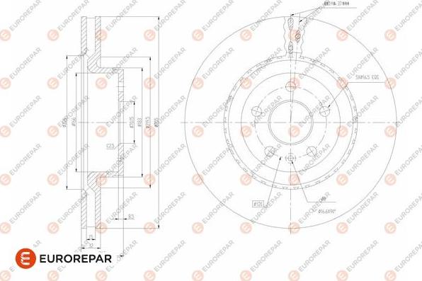 EUROREPAR 1684347180 - Гальмівний диск autocars.com.ua