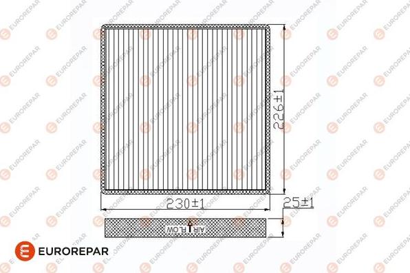 EUROREPAR 1684673880 - Фільтр, повітря у внутрішній простір autocars.com.ua