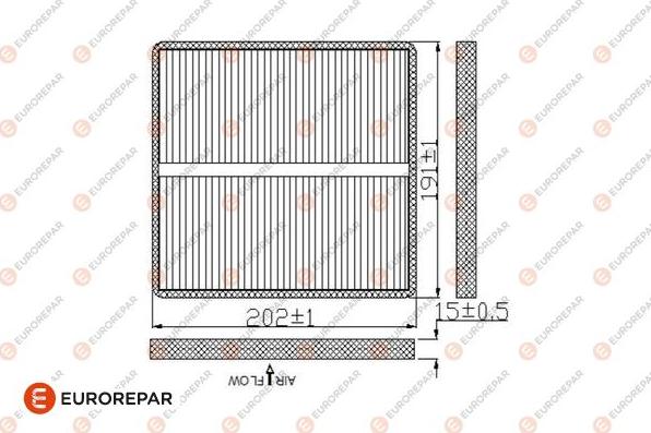 EUROREPAR 1684674080 - Фільтр, повітря у внутрішній простір autocars.com.ua