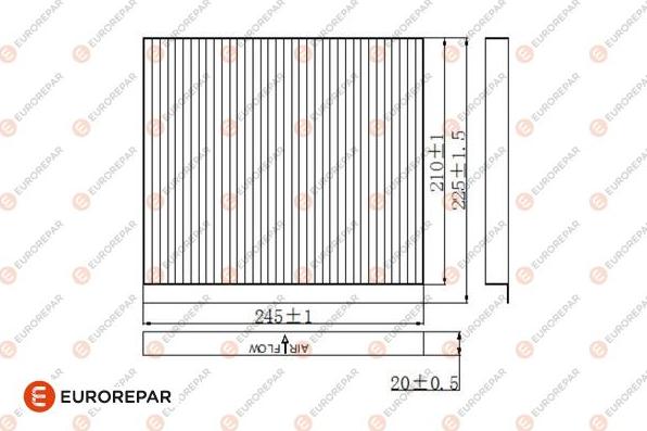 EUROREPAR 1684674680 - Фільтр, повітря у внутрішній простір autocars.com.ua