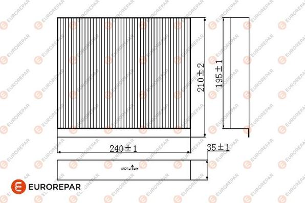 EUROREPAR 1684674880 - Фільтр, повітря у внутрішній простір autocars.com.ua