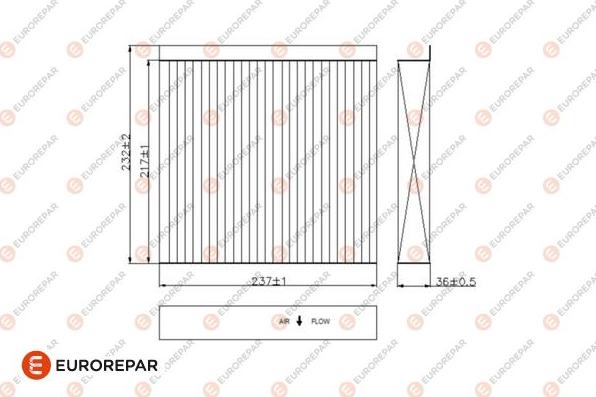 EUROREPAR 1684674980 - Фільтр, повітря у внутрішній простір autocars.com.ua