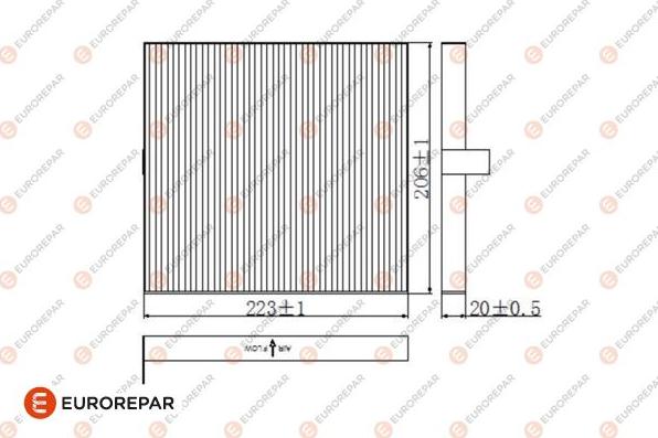 EUROREPAR 1684675080 - Фільтр, повітря у внутрішній простір autocars.com.ua