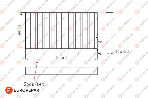EUROREPAR 1684675580 - Фільтр, повітря у внутрішній простір autocars.com.ua