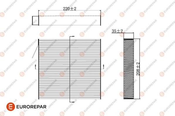 EUROREPAR 1684676980 - Фільтр, повітря у внутрішній простір autocars.com.ua