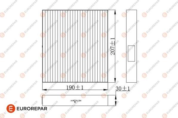 EUROREPAR 1684677180 - Фільтр, повітря у внутрішній простір autocars.com.ua