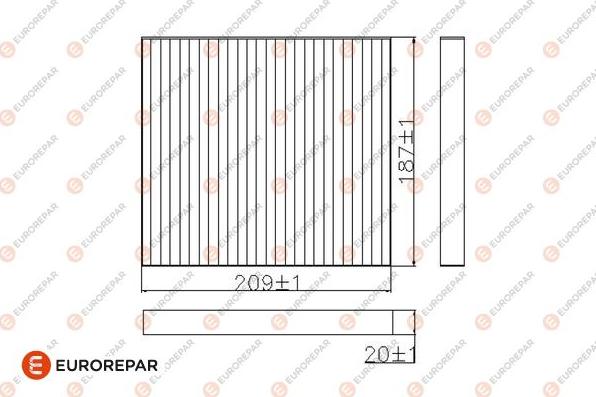 EUROREPAR 1684677280 - Фільтр, повітря у внутрішній простір autocars.com.ua