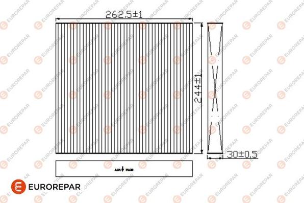 EUROREPAR 1684677580 - Фільтр, повітря у внутрішній простір autocars.com.ua