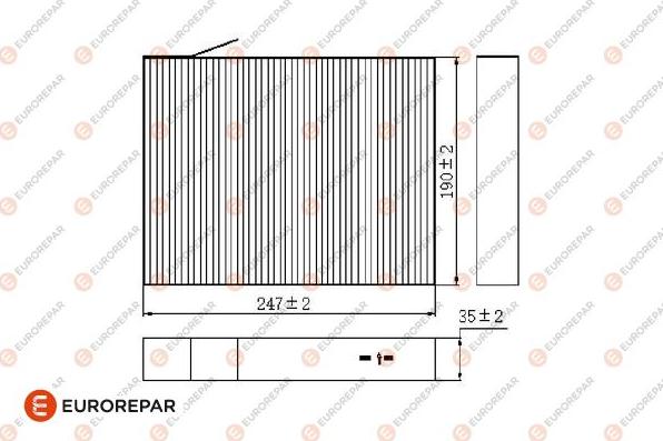 EUROREPAR 1684678880 - Фільтр, повітря у внутрішній простір autocars.com.ua