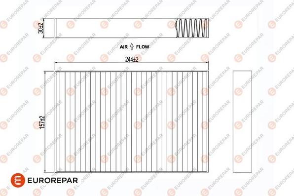 EUROREPAR 1684682280 - Фільтр, повітря у внутрішній простір autocars.com.ua