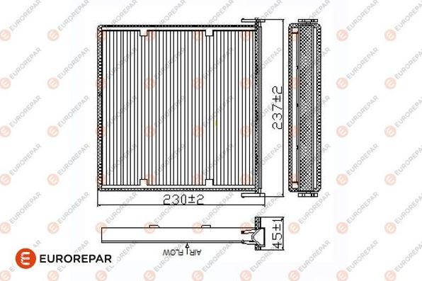 EUROREPAR 1684686480 - Фільтр, повітря у внутрішній простір autocars.com.ua