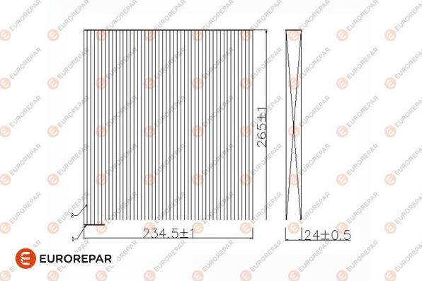 EUROREPAR 1684687580 - Фільтр, повітря у внутрішній простір autocars.com.ua